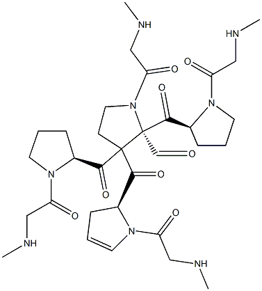 cyclo(prolylsarcosyl)4 结构式