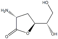 L-lyxo-Hexonic acid, 2-amino-2,3-dideoxy-, gamma-lactone (9CI) Structure