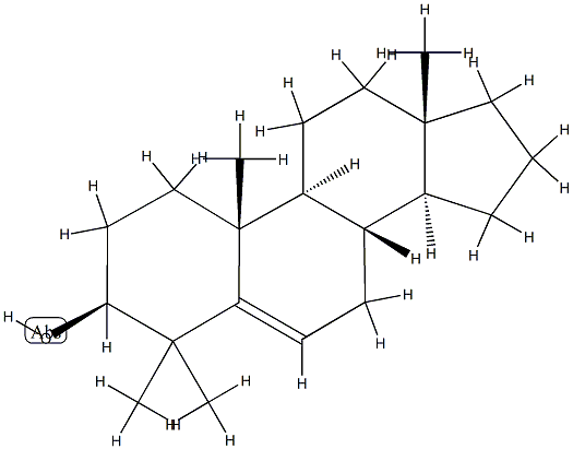 4,4-Dimethylandrost-5-en-3β-ol 结构式