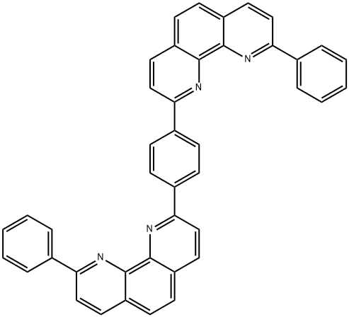 1,4-双[2-(9-苯基-1,10-菲罗啉) ]苯 结构式