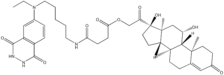 cortisol-aminopentylethylisoluminol conjugate Structure