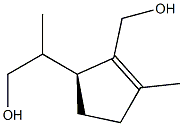 (1R,βS)-2-(ヒドロキシメチル)-β,3-ジメチル-2-シクロペンテン-1-エタノール 化学構造式
