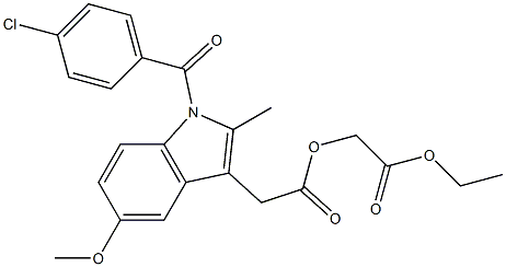 indomethacin ethoxycarbonylmethyl ester,76812-43-6,结构式