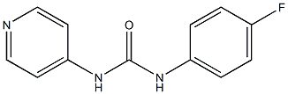 1-[(4-フルオロフェニル)]-3-(ピリジン-4-イル)尿素 化学構造式