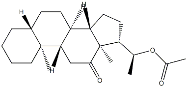 20β-Acetyloxy-5α-pregnan-12-one Structure