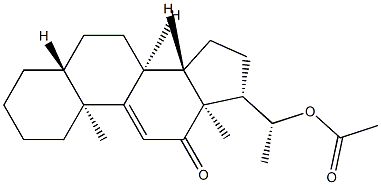 (20R)-20-Acetyloxy-5α-pregn-9(11)-en-12-one Structure