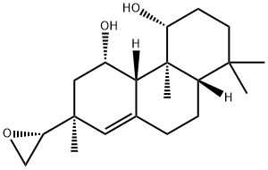 (4R)-1,2,3,4,4a,4bα,5,6,7,9,10,10aα-ドデカヒドロ-1,1,4aβ,7-テトラメチル-7β-[(R)-オキシラン-2-イル]-4β,5α-フェナントレンジオール 化学構造式