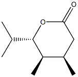 2H-Pyran-2-one,tetrahydro-4,5-dimethyl-6-(1-methylethyl)-,(4R,5R,6S)-rel-(9CI) 化学構造式