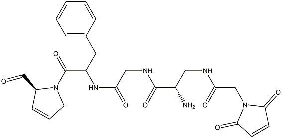 cyclo(glycyl-phenylalanyl-prolyl-N(beta)-(N-maleoylglycyl)-alpha,beta-diaminopropanoyl) 结构式