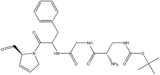 cyclo(glycyl-phenylalanyl-prolyl-N-(beta)-(tert-butoxycarbonyl)-alpha,beta-diaminopropanyoly) Structure