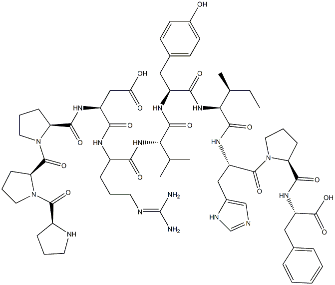 triprolyl angiotensin II 化学構造式