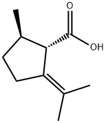 (1S)-2-Isopropylidene-5β-methylcyclopentane-1α-carboxylic acid 结构式