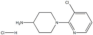 4-氨基-1-(3-氯-2-吡啶基)哌啶盐酸盐 结构式