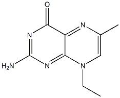 4(8H)-Pteridinone,2-amino-8-ethyl-6-methyl-(9CI) Struktur