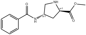 D-Proline, 4-(benzoylamino)-, methyl ester, (4S)-rel- (9CI) Structure
