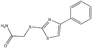 2-[(4-phenyl-1,3-thiazol-2-yl)sulfanyl]acetamide 结构式