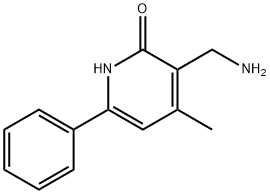 2(1H)-Pyridinone,3-(aminomethyl)-4-methyl-6-phenyl-(9CI) Structure