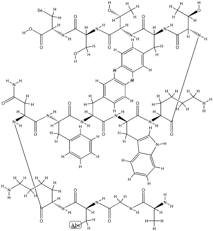 somatostatin, seleno-Cys(3,14)-Trp(8)- 结构式