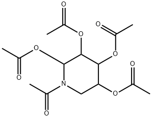 (3R)-2,3α,4β,5α-Tetraacetoxy-1-acetylpiperidine Structure