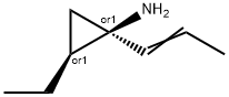 Cyclopropanamine, 2-ethyl-1-(1-propenyl)-, (1R,2S)-rel- (9CI) Struktur