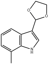 1H-Indole,3-(1,3-dioxolan-2-yl)-7-methyl-(9CI) Structure