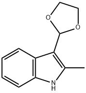 1H-Indole,3-(1,3-dioxolan-2-yl)-2-methyl-(9CI) 化学構造式