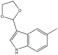 1H-Indole,3-(1,3-dioxolan-2-yl)-5-methyl-(9CI) 结构式