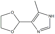1H-Imidazole,4-(1,3-dioxolan-2-yl)-5-methyl-(9CI) 化学構造式
