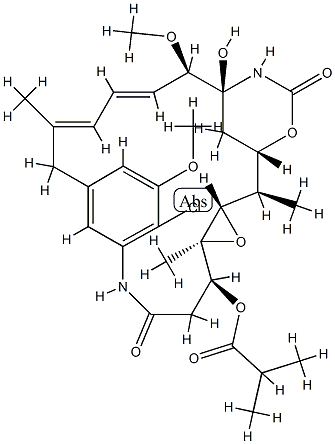 Maytansine, 2-de(acetylmethylamino)-22-demethyl-2-methyl- 结构式