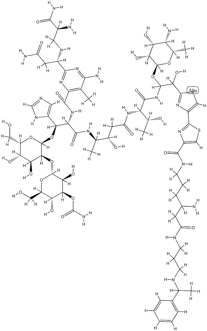 13-[(4-Amino-4,6-dideoxy-α-L-talopyranosyl)oxy]-N1-[4-amino-6-oxo-6-[[3-[(1-phenylethyl)amino]propyl]amino]hexyl]-19-demethyl-12-hydroxybleomycinamide Structure