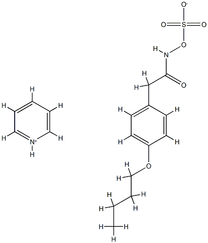 Hydroxylamine-O-sulfonic acid, N-((4-butoxyphenyl)acetyl)-, compd. wit h pyridine (1:1) Structure