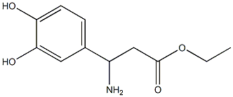 Benzenepropanoic acid, ba-amino-3,4-dihydroxy-, ethyl ester (9CI) 化学構造式