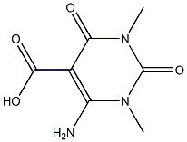 5-Pyrimidinecarboxylicacid,6-amino-1,2,3,4-tetrahydro-1,3-dimethyl-2,4- Structure