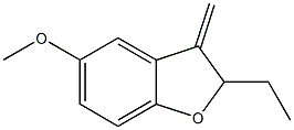 Benzofuran,2-ethyl-2,3-dihydro-5-methoxy-3-methylene-(9CI) 化学構造式