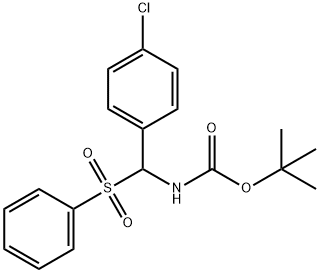 N-Boc-α-(phenylsulfonyl)-4-chlorobenzylamine 化学構造式