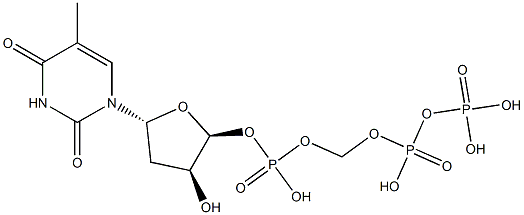 5-(hydroxymethyl-O-pyrophosphoryl)deoxyuridylate 结构式