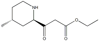 2-Piperidinepropanoicacid,4-methyl-bta-oxo-,ethylester,(2R-trans)-(9CI) Structure