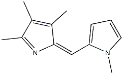1H-Pyrrole,1-methyl-2-[(3,4,5-trimethyl-2H-pyrrol-2-ylidene)methyl]-(9CI) 结构式