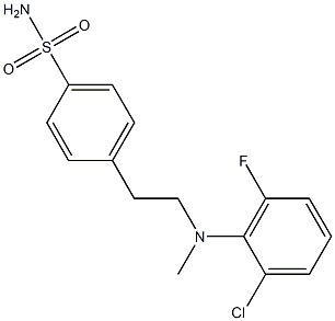 4-{2-[(2-chloro-6-fluorobenzyl)amino]ethyl}benzenesulfonamide,774554-65-3,结构式