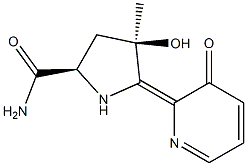 (2R)-3,4-Dihydro-4β-hydroxy-5-(3-hydroxypyridin-2-yl)-4-methyl-2H-pyrrole-2β-carboxamide Structure