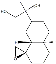 (R)-2-[(1R,8aR)-Octahydro-4aβ-methylspiro[naphthalene-1(8aH),2'-oxirane]-7β-yl]-1,2-propanediol Struktur