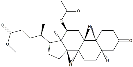 12α-Acetyloxy-3-oxo-5β-cholan-24-oic acid methyl ester Struktur