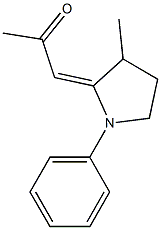 2-Propanone,1-(3-methyl-1-phenyl-2-pyrrolidinylidene)-(9CI) Struktur