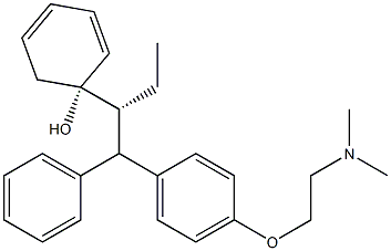 (R*,R*)-(±)-alpha-[4-[2-(dimethylamino)ethoxy]phenyl]-beta-ethyl-alpha-phenylphenethyl alcohol Struktur