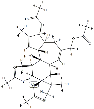 77550-16-4 (1aR)-3-(Acetyloxymethyl)-1aα,1bβ,4,4aβ,5,7aα,7b,8,9,9a-decahydro-1,1,6,8α-tetramethyl-1H-cyclopropa[3,4]benz[1,2-e]azulene-5β,7bα,9β,9aα-tetrol 5,9,9a-triacetate