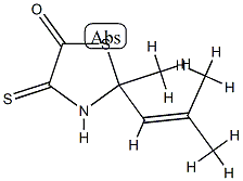 5-Thiazolidinone,2-methyl-2-(2-methyl-1-propenyl)-4-thioxo-(9CI) 结构式
