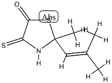 5-Thiazolidinone,2-methyl-2-(2-methyl-1-propenyl)-4-thioxo-(9CI),775536-78-2,结构式