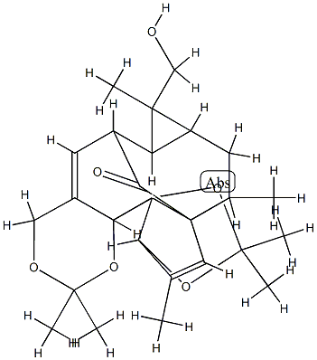 77573-07-0 1a,2,7a,13,14,14a-Hexahydro-1-(hydroxymethyl)-1,6,6,9,9,11,13-heptamethyl-10aH-2,12a-methano-1H,4H-cyclopropa[5,6][1,3]dioxolo[2',3']cyclopenta[1',2':9,10]cyclodeca[1,2-d][1,3]dioxin-15-one