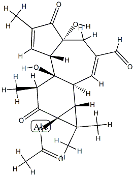 (1aR)-9aα-Acetyloxy-1aα,1bβ,4,4a,5,7aα,7b,8,9,9a-decahydro-4aβ,7bα-dihydroxy-1,1,6,8α-tetramethyl-5,9-dioxo-1H-cyclopropa[3,4]benz[1,2-e]azulene-3-carbaldehyde Structure