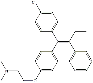 4-chlorotamoxifen 化学構造式